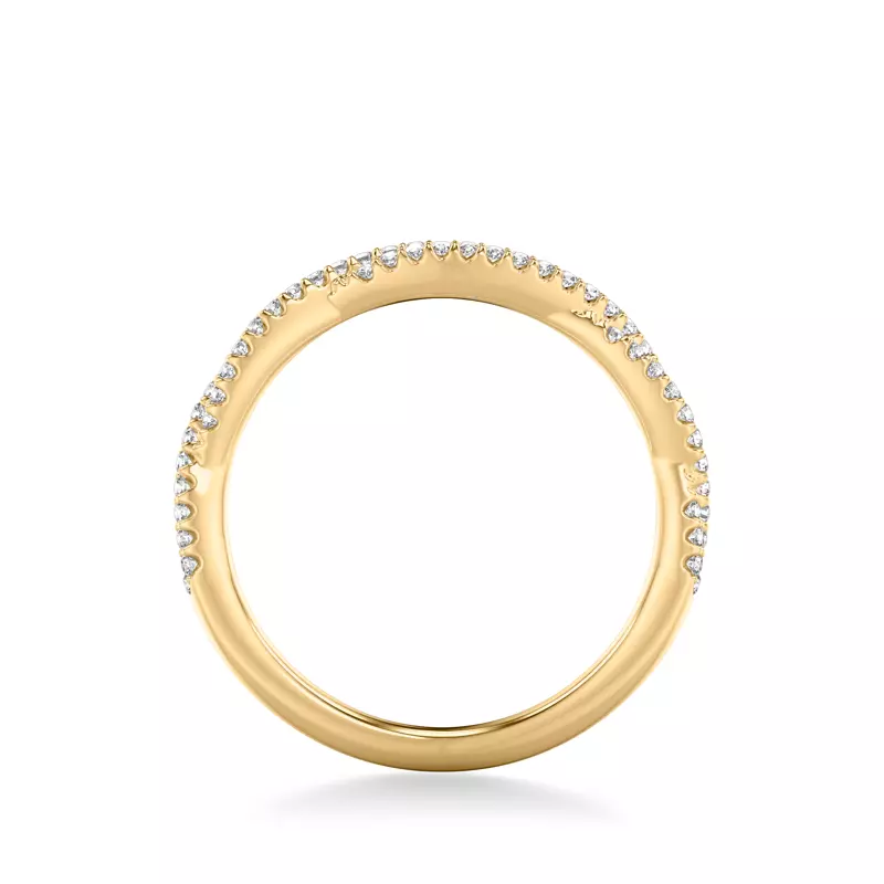 14K Yellow Gold Laney Pave Twist Band