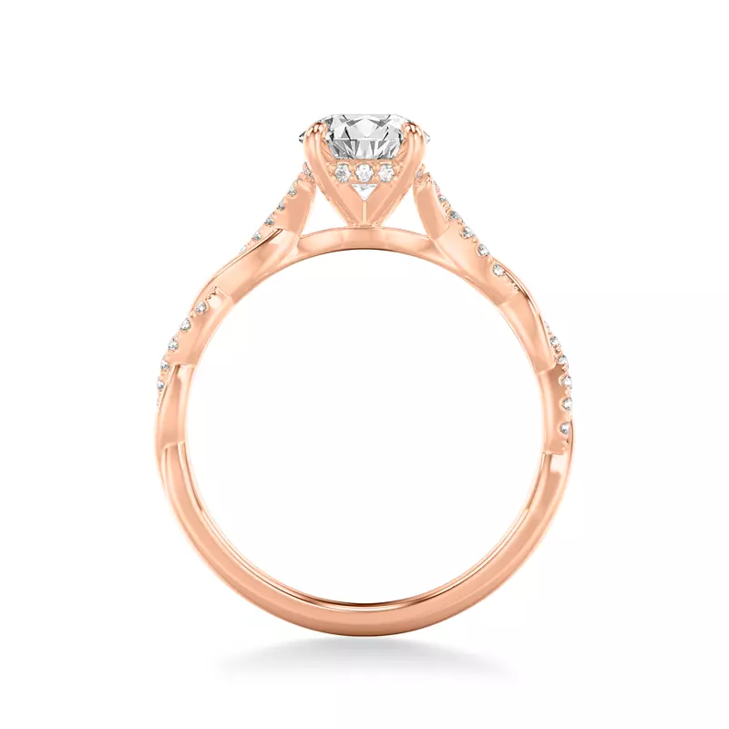 14K Rose Gold Kayleigh Diamond Twist Engagement Ring