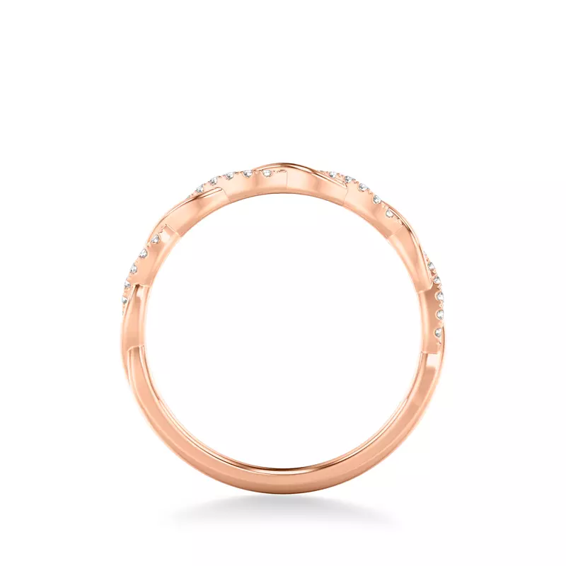 14K Rose Gold Kayleigh Diamond Twist Band