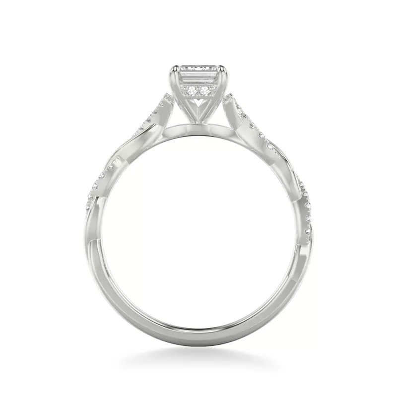 14K White Gold Kayleigh Diamond Twist Engagement Ring