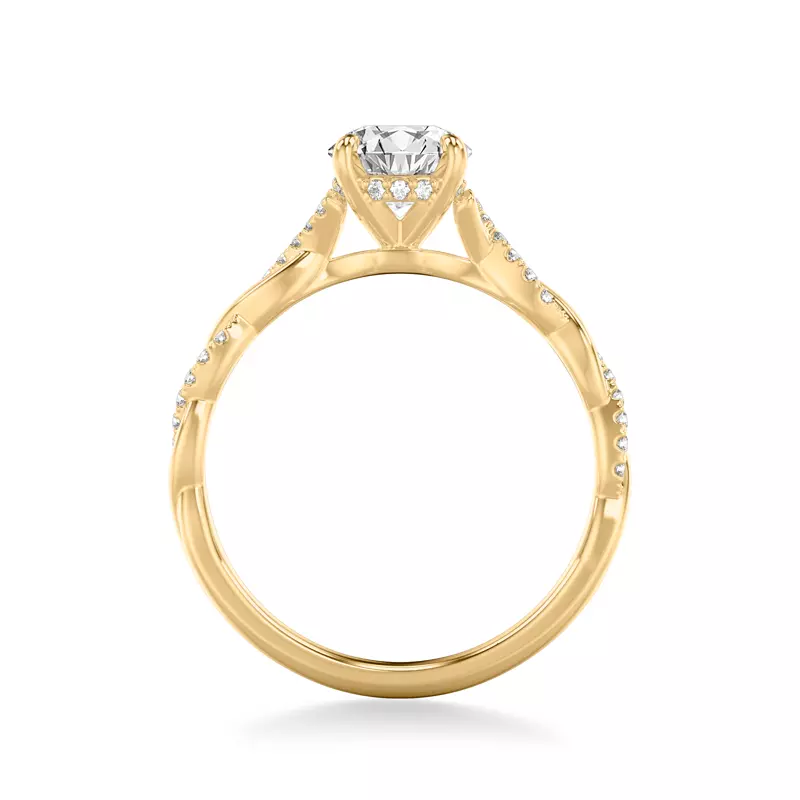 14K Yellow Gold Kayleigh Diamond Twist Engagement Ring