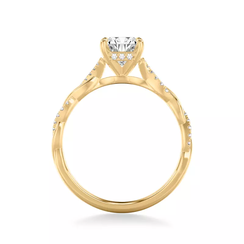 14K Yellow Gold Kayleigh Diamond Twist Engagement Ring
