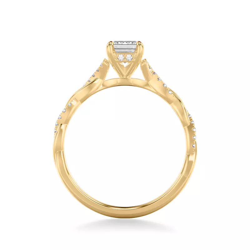 14K Yellow Gold Kayleigh Diamond Twist Engagement Ring