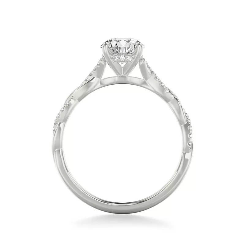 18K White Gold Kayleigh Diamond Twist Engagement Ring