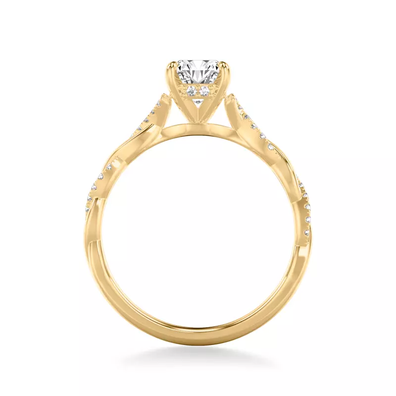 18K Yellow Gold Kayleigh Diamond Twist Engagement Ring