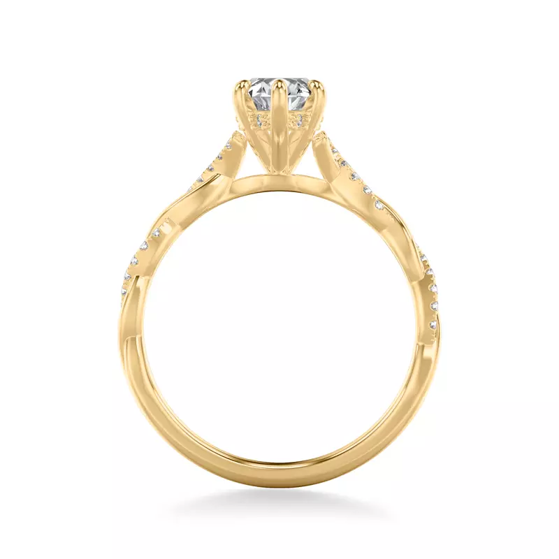 18K Yellow Gold Kayleigh Diamond Twist Engagement Ring