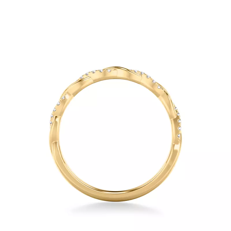 18K Yellow Gold Kayleigh Diamond Twist Band