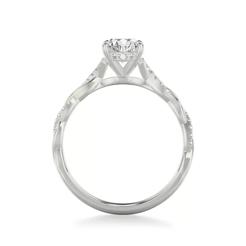 Platinum Kayleigh Diamond Twist Engagement Ring