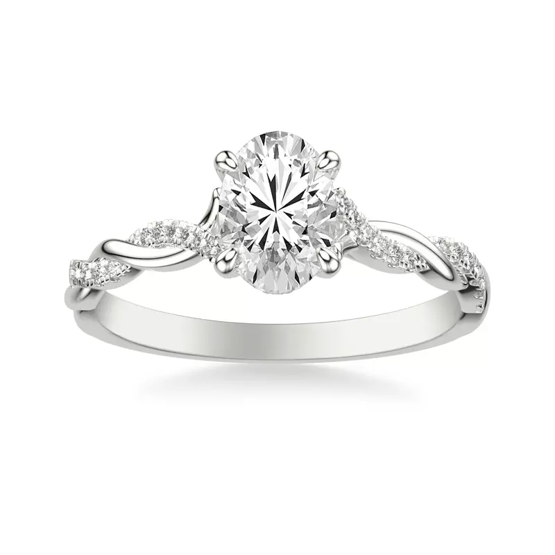 Platinum Kayleigh Diamond Twist Engagement Ring