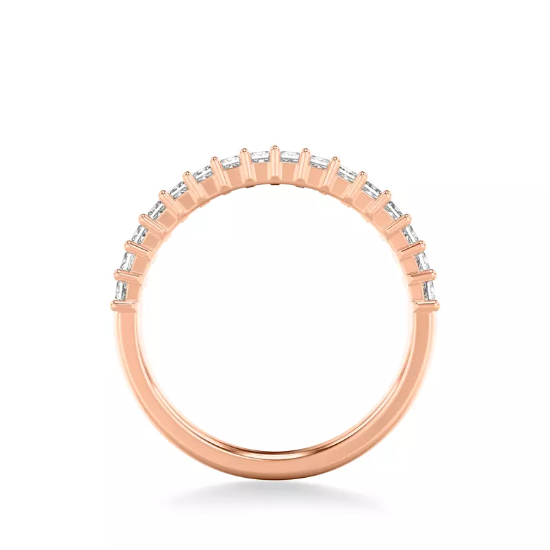 14K Rose Gold Shelby Princess Diamond Band