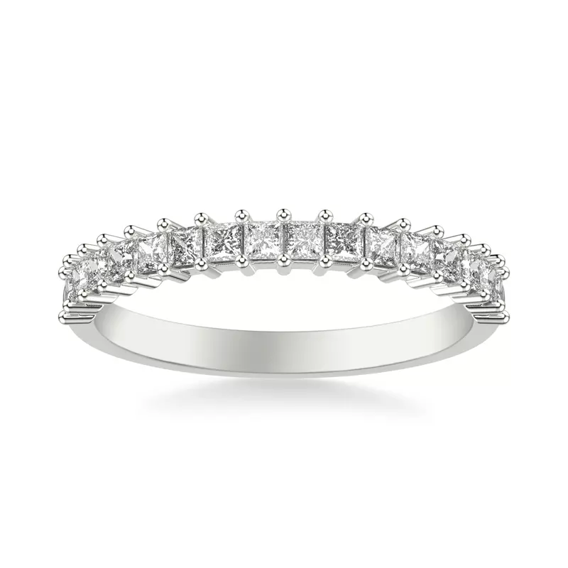 14K White Gold Shelby Princess Diamond Band