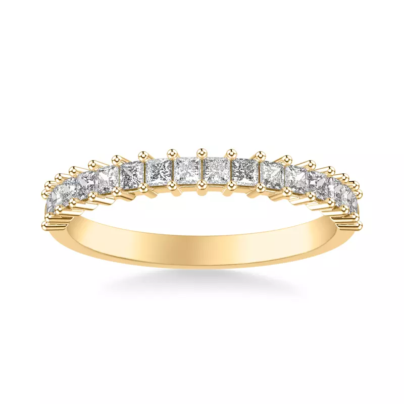14K Yellow Gold Shelby Princess Diamond Band