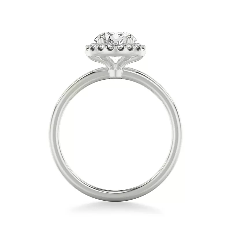 14K White Gold Debbie Classic Halo Engagement Ring