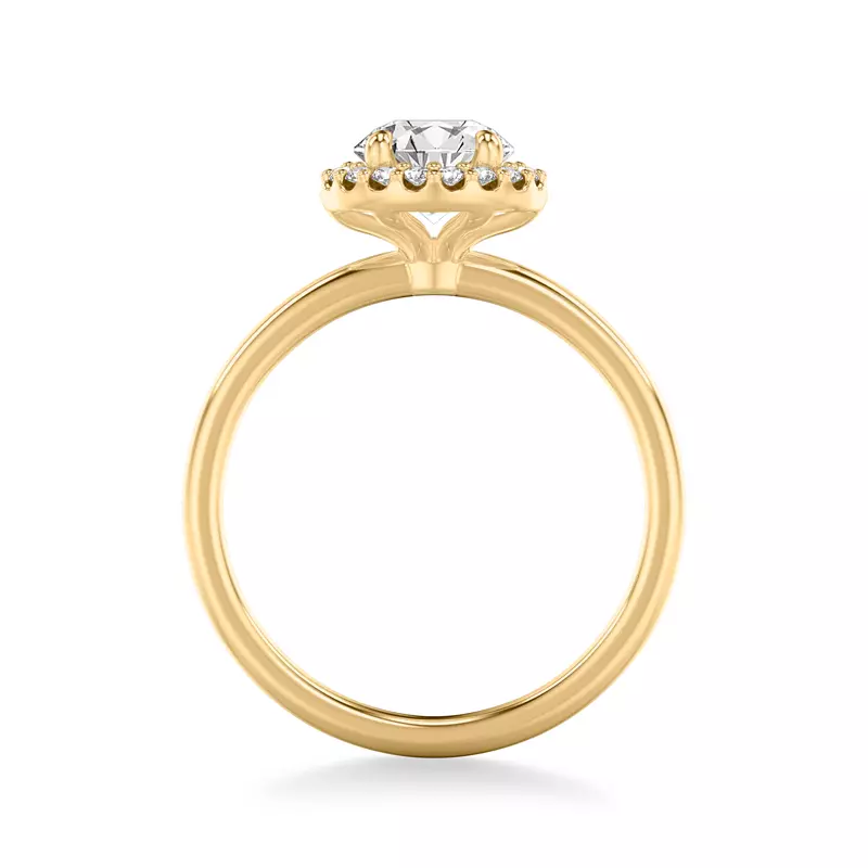 18K Yellow Gold Debbie Classic Halo Engagement Ring