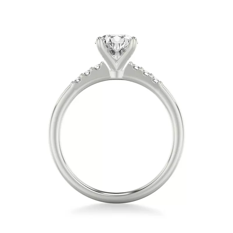 14K White Gold Lula Diamond Accent Engagement Ring