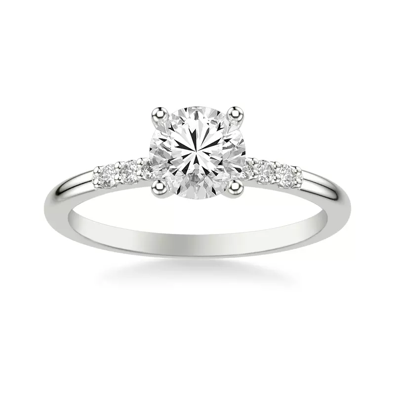 14K White Gold Lula Diamond Accent Engagement Ring