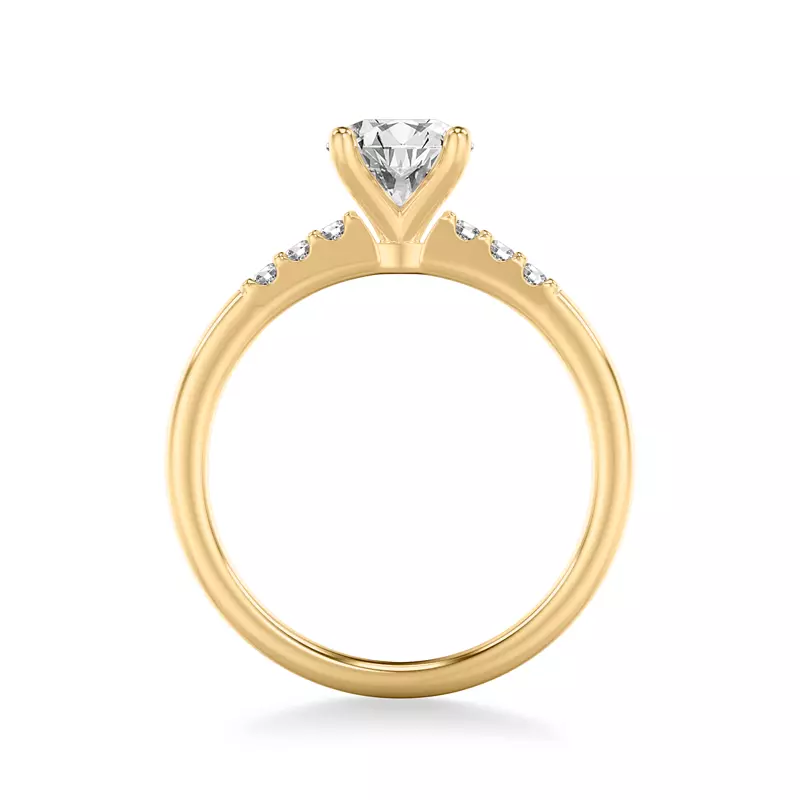 18K Yellow Gold Lula Diamond Accent Engagement Ring