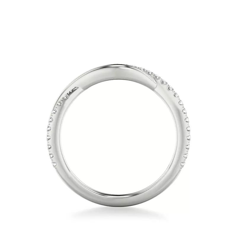 Platinum Lexie Contemporary Twist Diamond Band