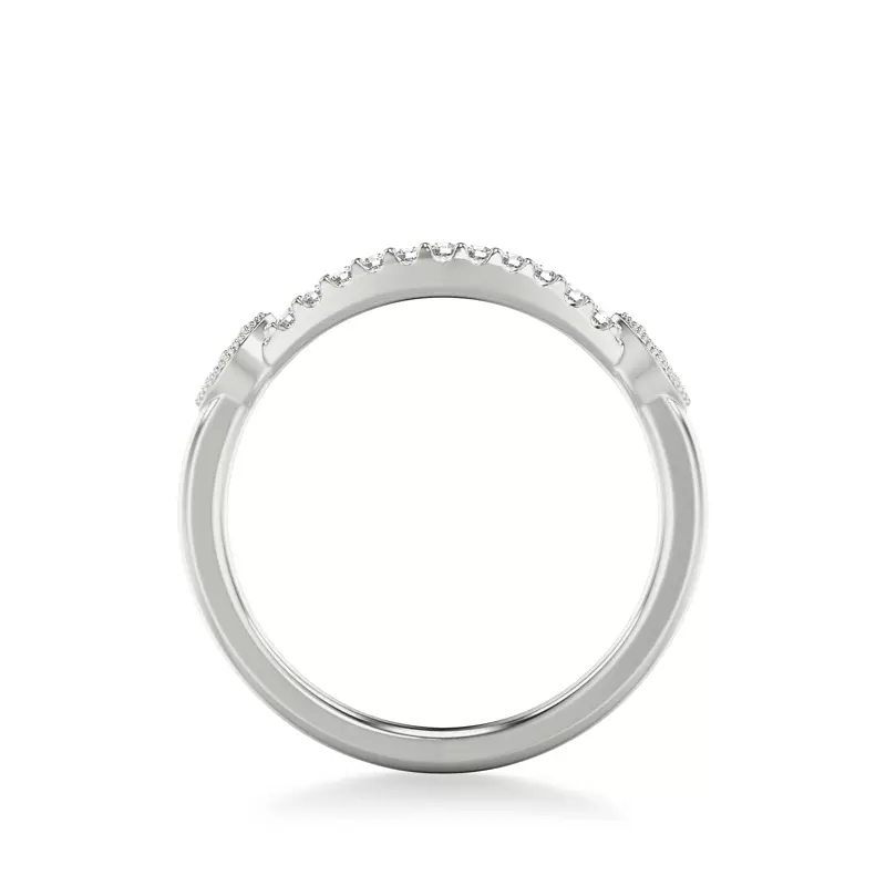 18K White Gold Kelly Contemporary Diamond Wedding Band
