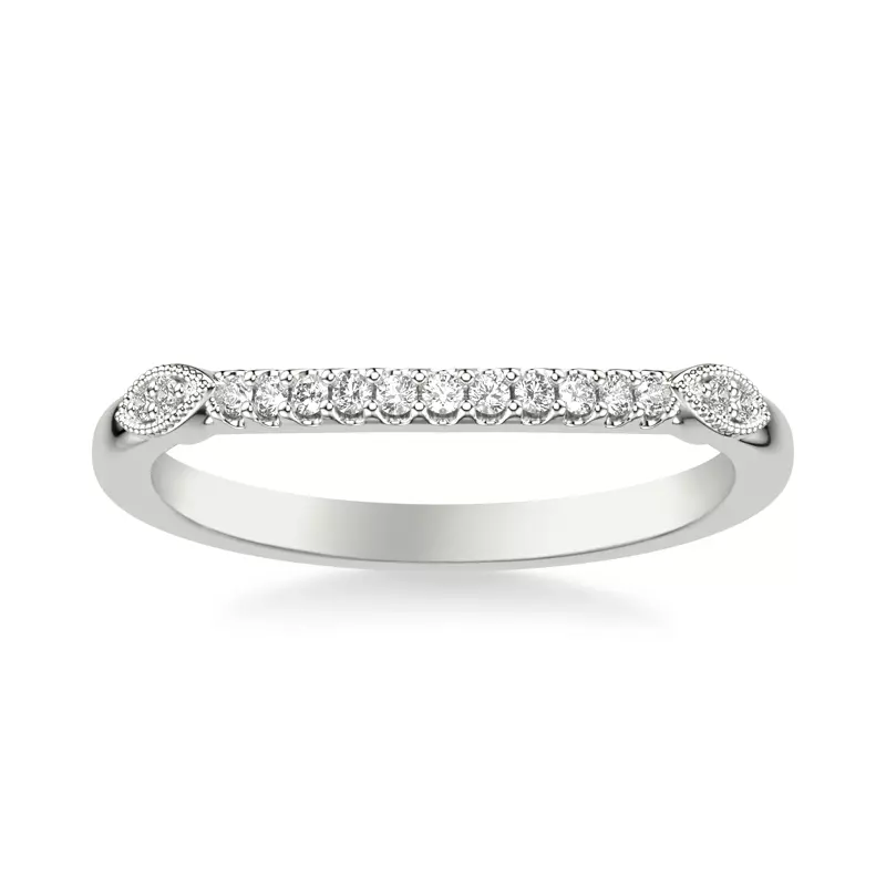 18K White Gold Kelly Contemporary Diamond Wedding Band
