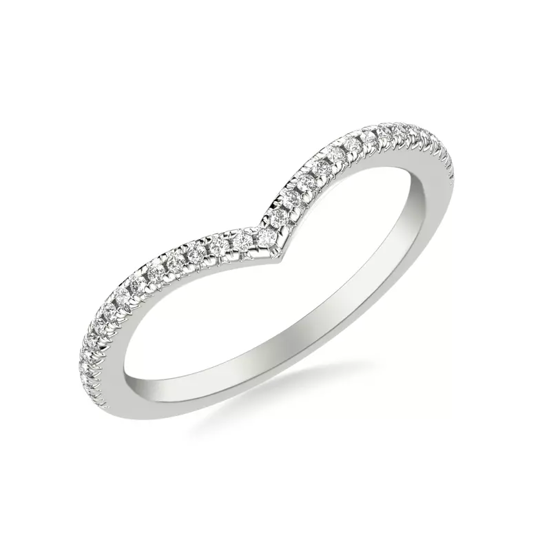 14K White Gold Persephone Pavé Diamond V-Band