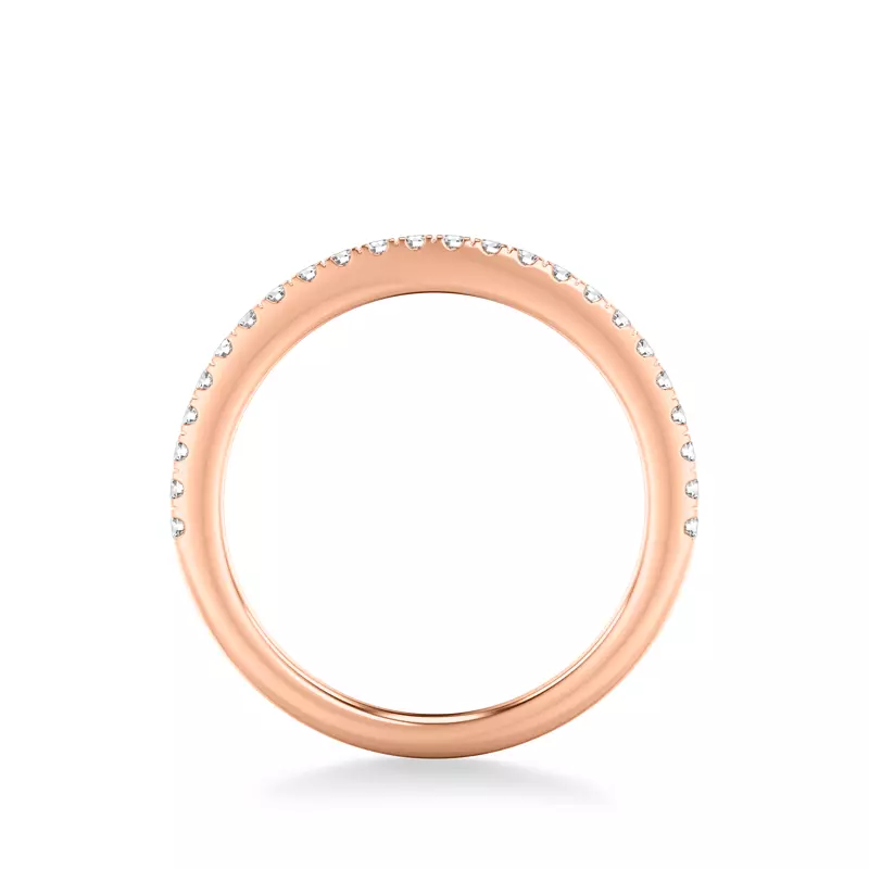 14K Rose Gold Sabrina Pave Diamond Band