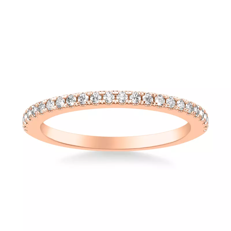 14K Rose Gold Sabrina Pave Diamond Band