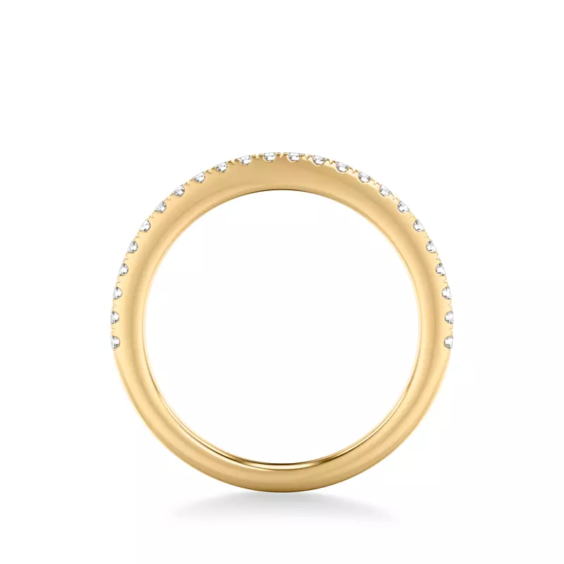 14K Yellow Gold Sabrina Pave Diamond Band