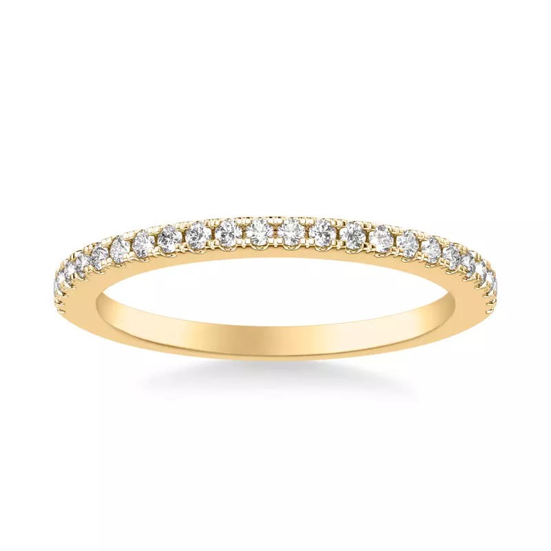 14K Yellow Gold Sabrina Pave Diamond Band