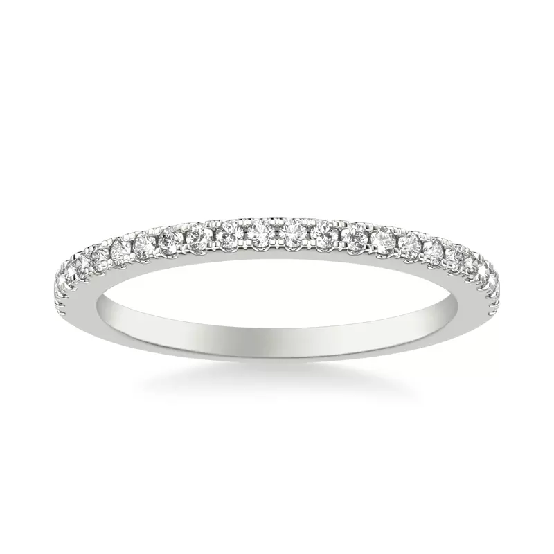 18K White Gold Sabrina Pave Diamond Band