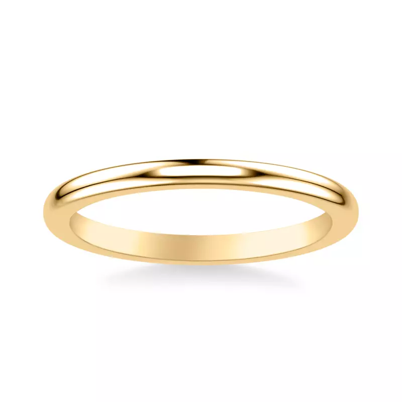 14K Yellow Gold Violeta High-Polished Band