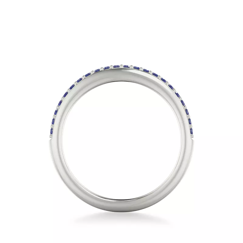 14K White Gold Parker Pave Sapphire Band