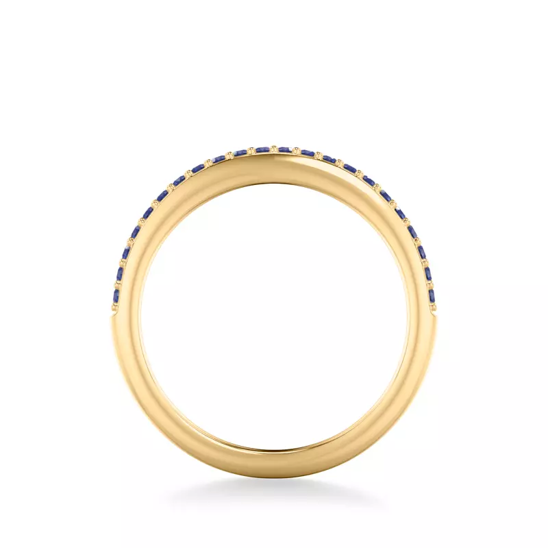 14K Yellow Gold Parker Pave Sapphire Band