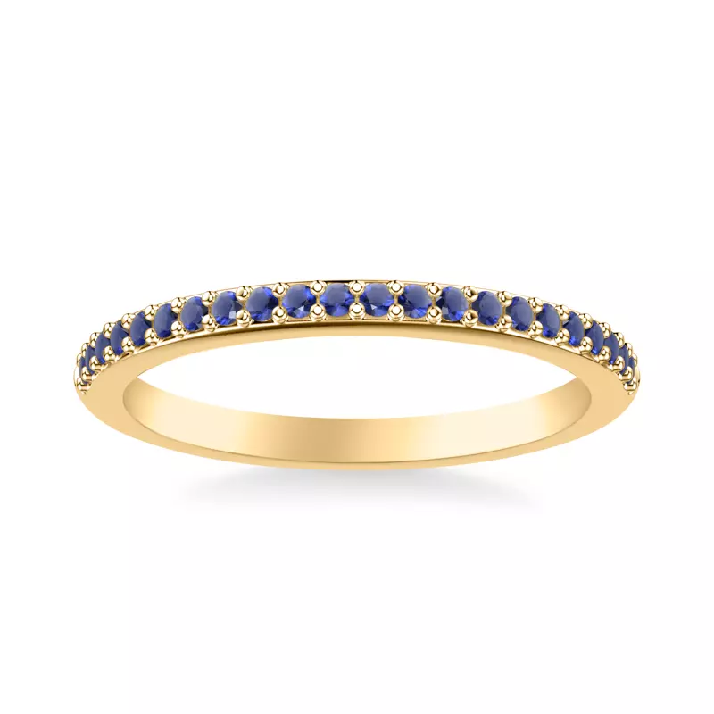 14K Yellow Gold Parker Pave Sapphire Band