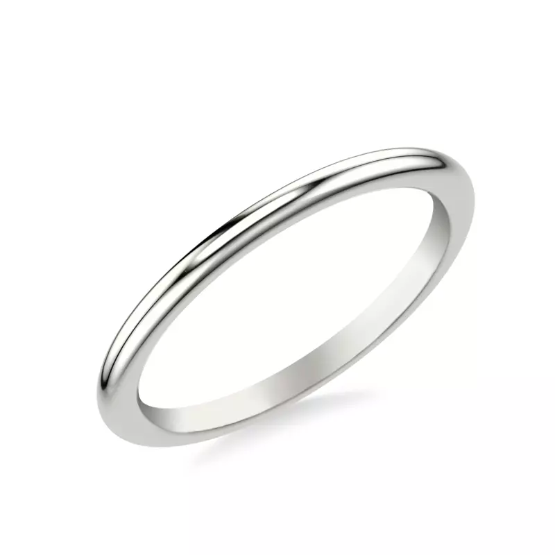 18K White Gold Dido High-Polished Band