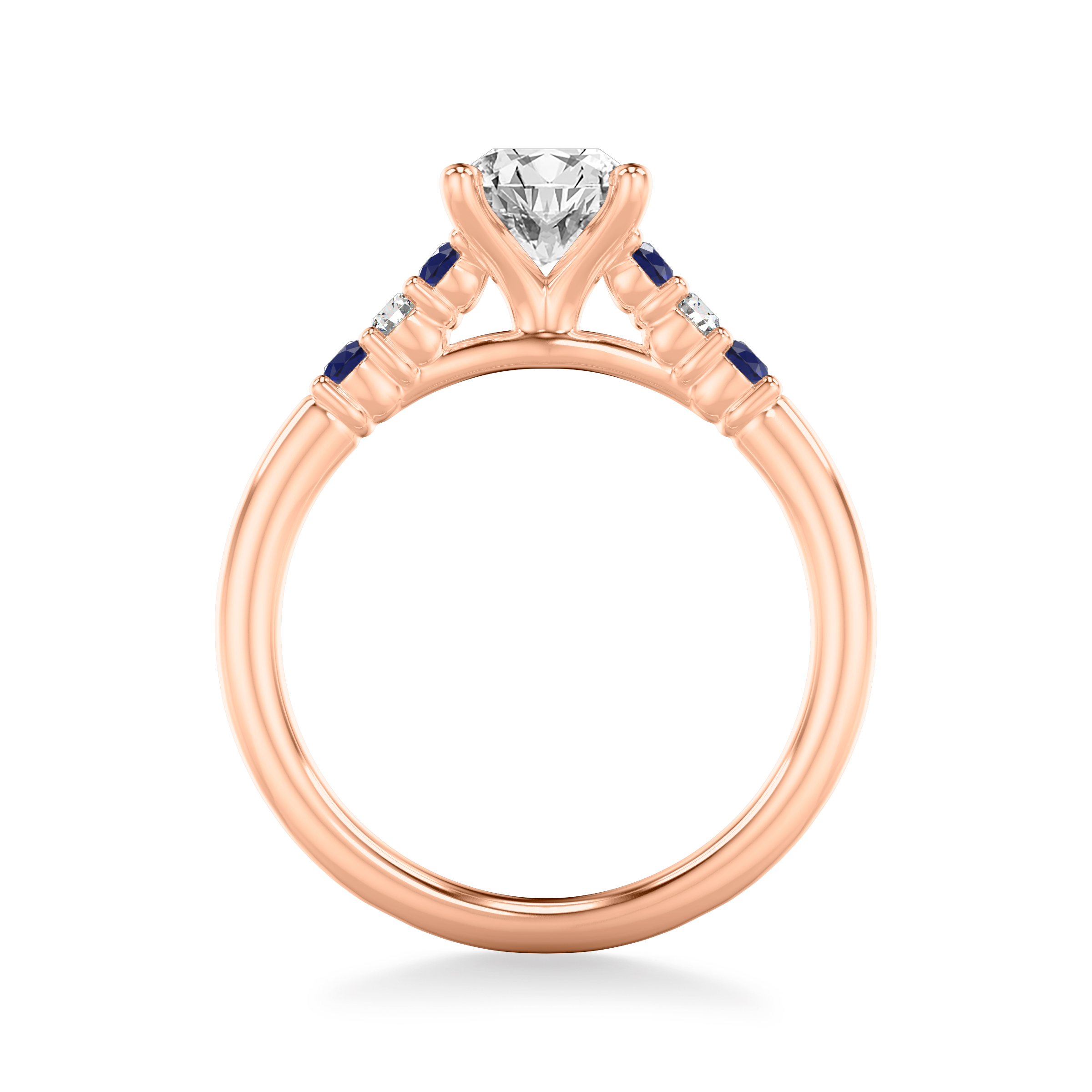 14K Rose Gold Harleigh Sapphire & Diamond Engagement Ring