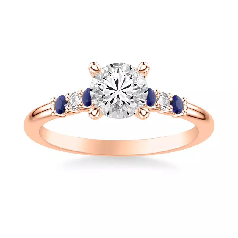 14K Rose Gold Harleigh Sapphire & Diamond Engagement Ring