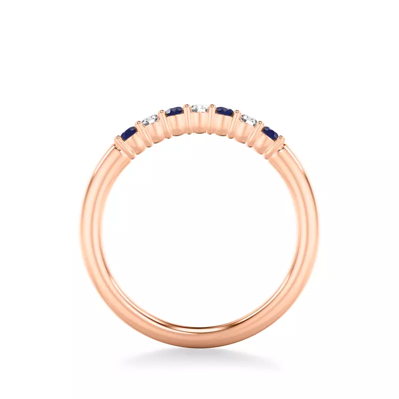14K Rose Gold Harleigh Sapphire & Diamond Band