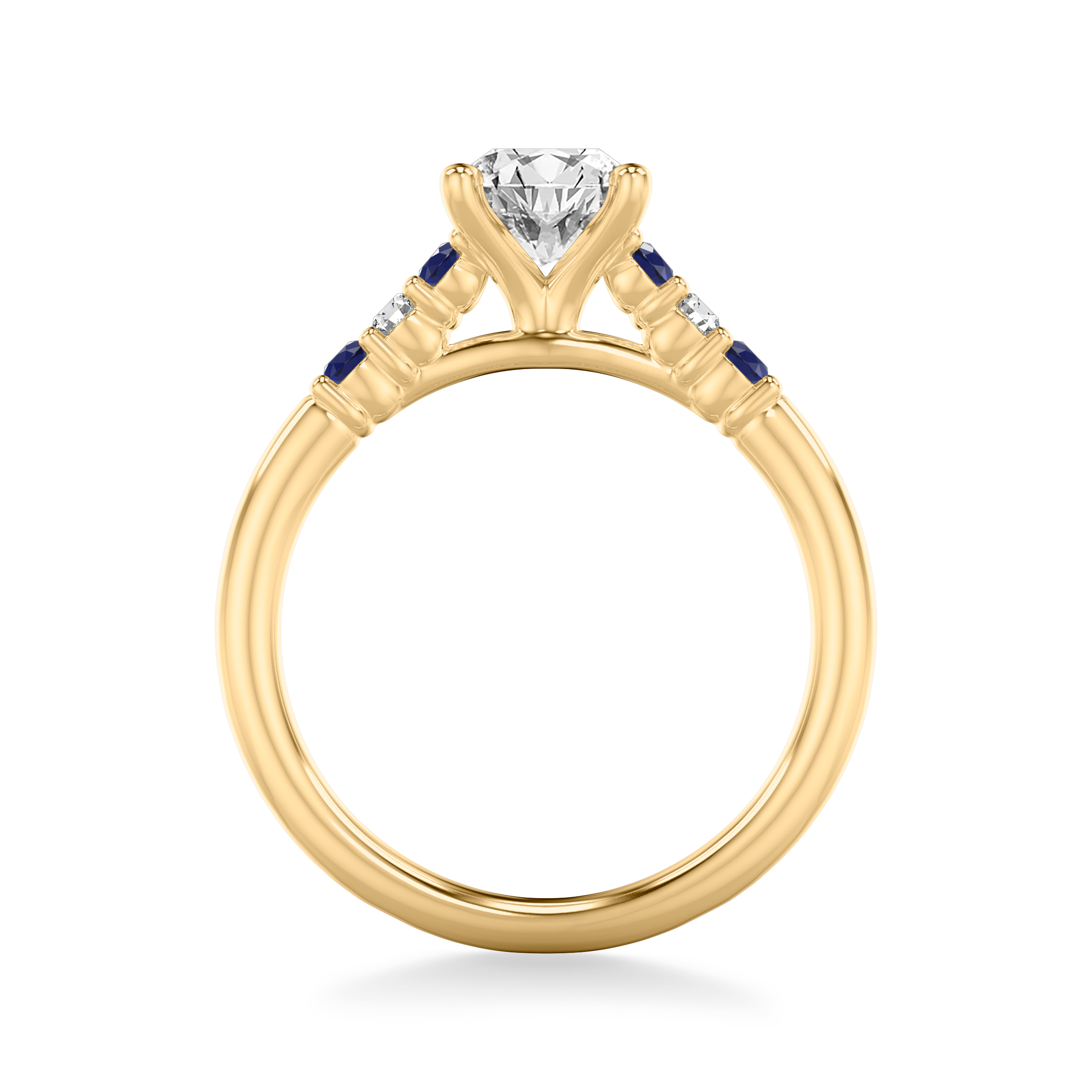 14K Yellow Gold Harleigh Sapphire & Diamond Engagement Ring