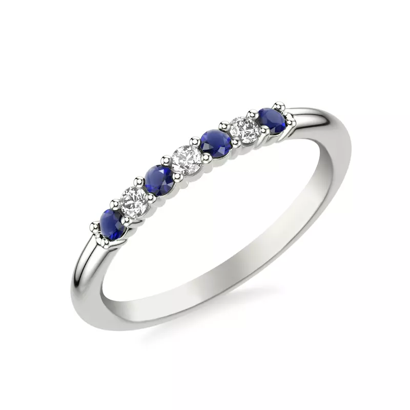 Platinum Harleigh Sapphire & Diamond Band