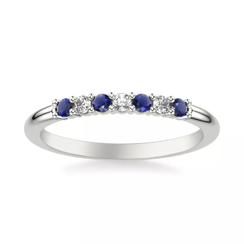 Platinum Harleigh Sapphire & Diamond Band