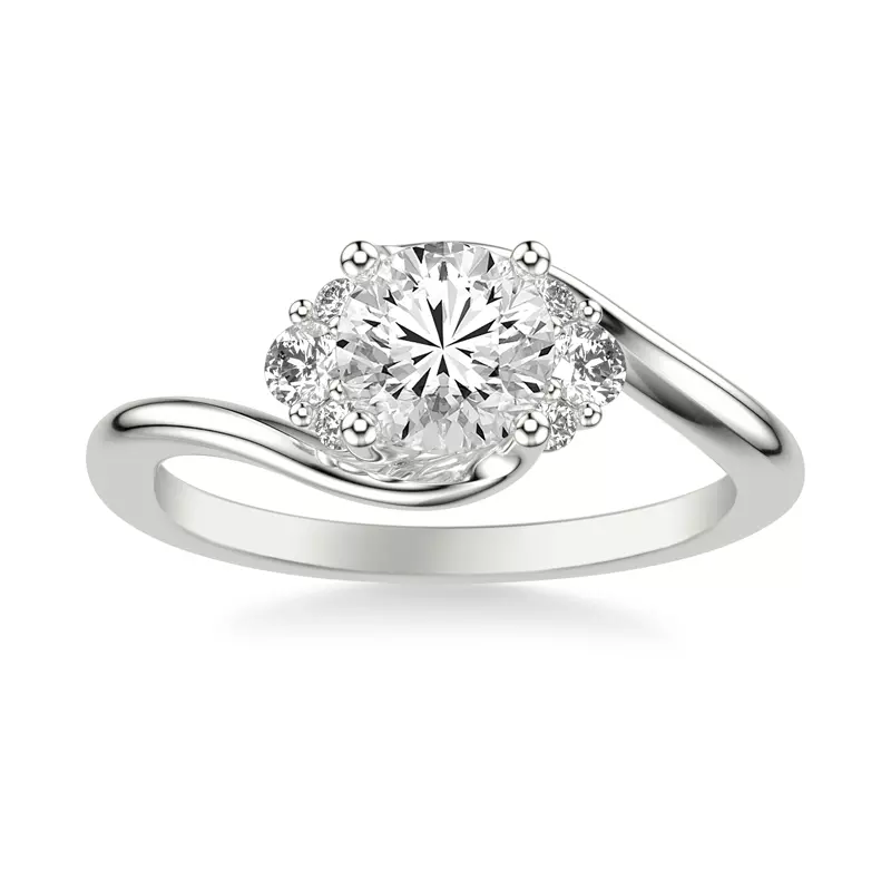 Platinum Monique Diamond Accent Engagement Ring