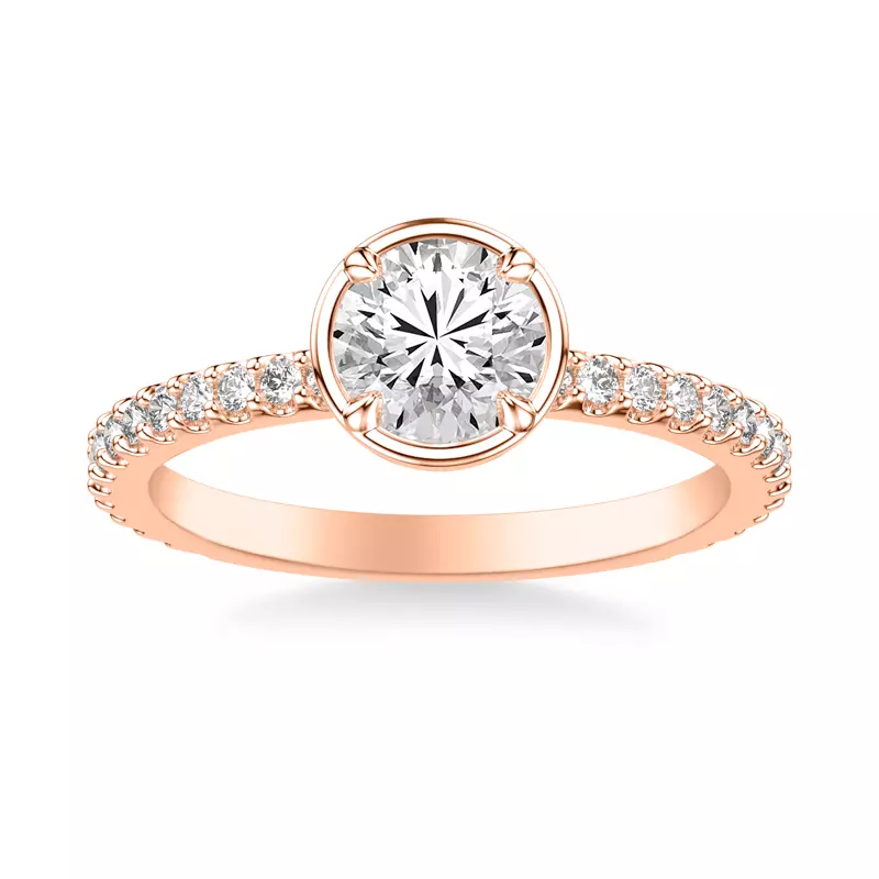 14K Rose Gold Raquel Engagement Ring
