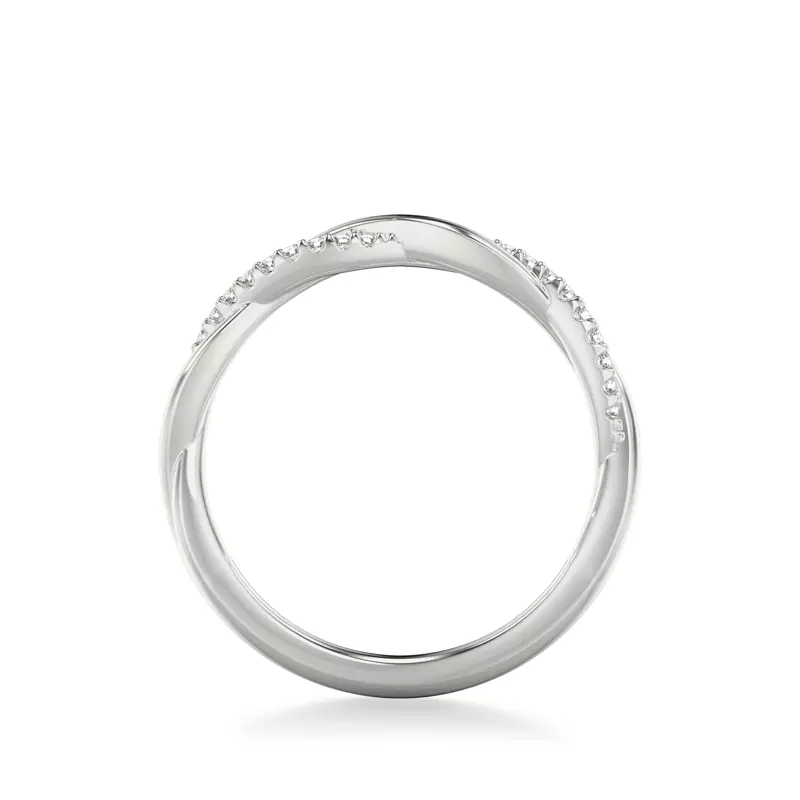 14K White Gold Mckenzie Diamond Twist Band