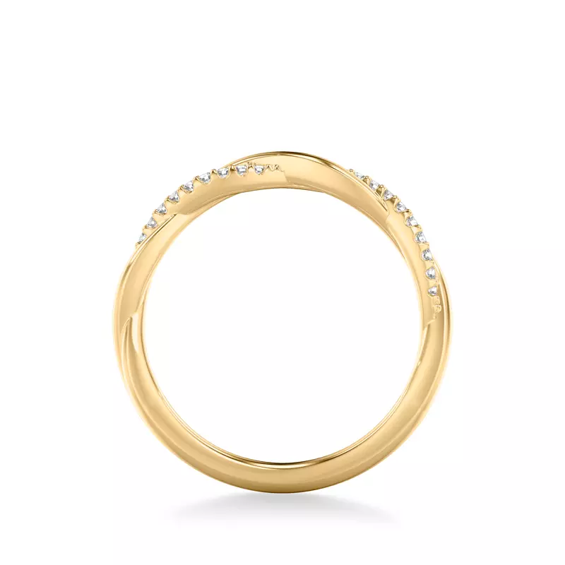 18K Yellow Gold Mckenzie Diamond Twist Band