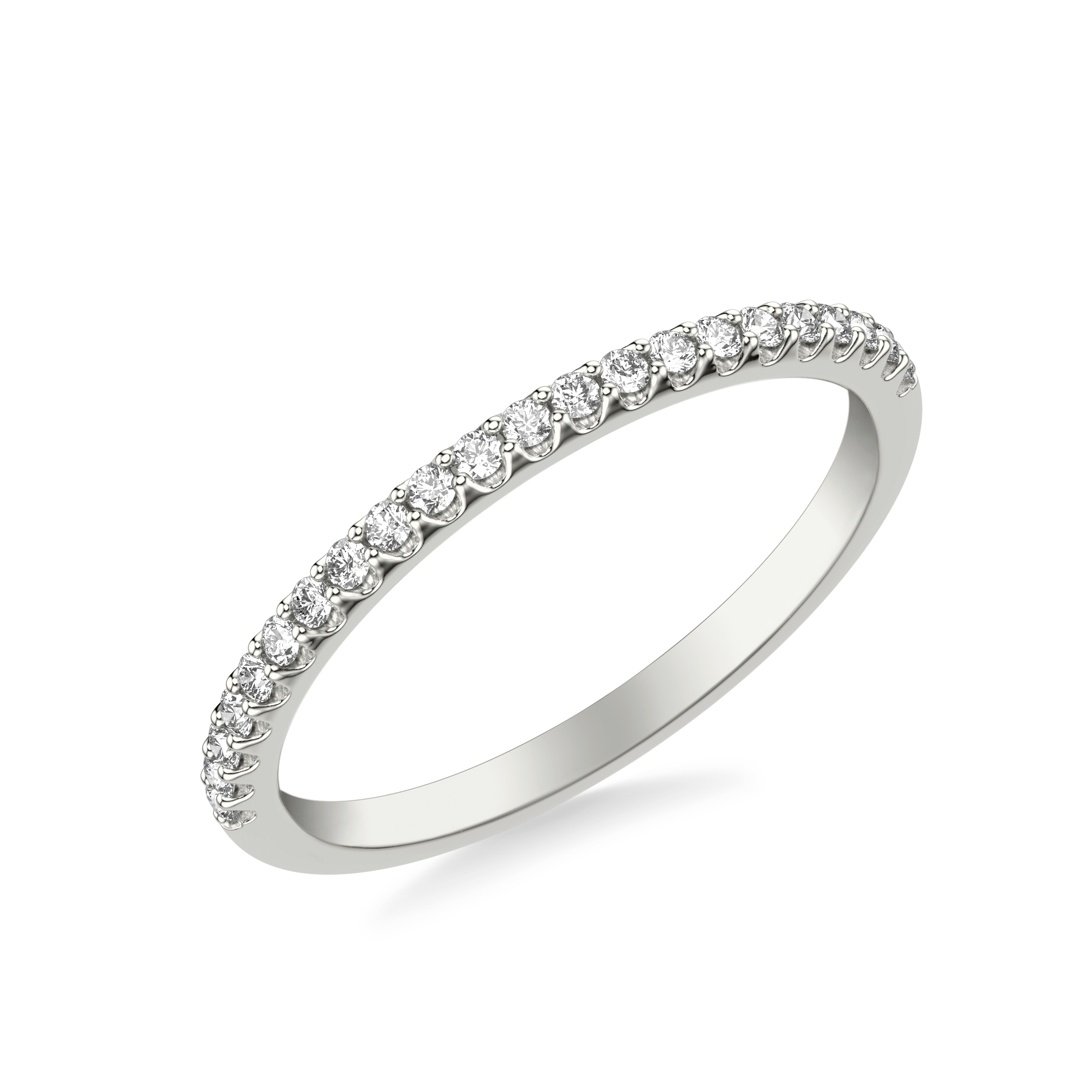 18K White Gold Elliott Pavé Diamond Band