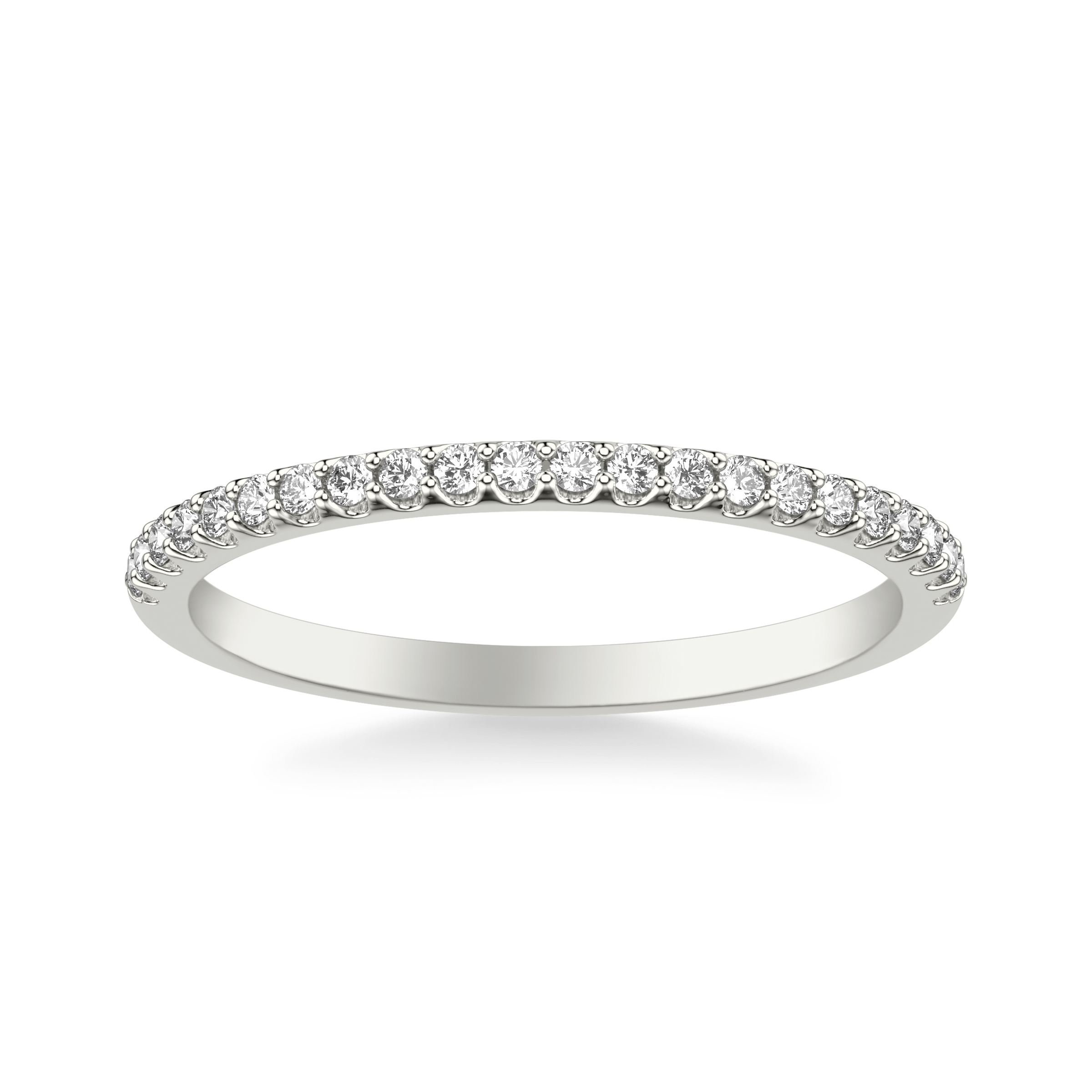 18K White Gold Elliott Pavé Diamond Band