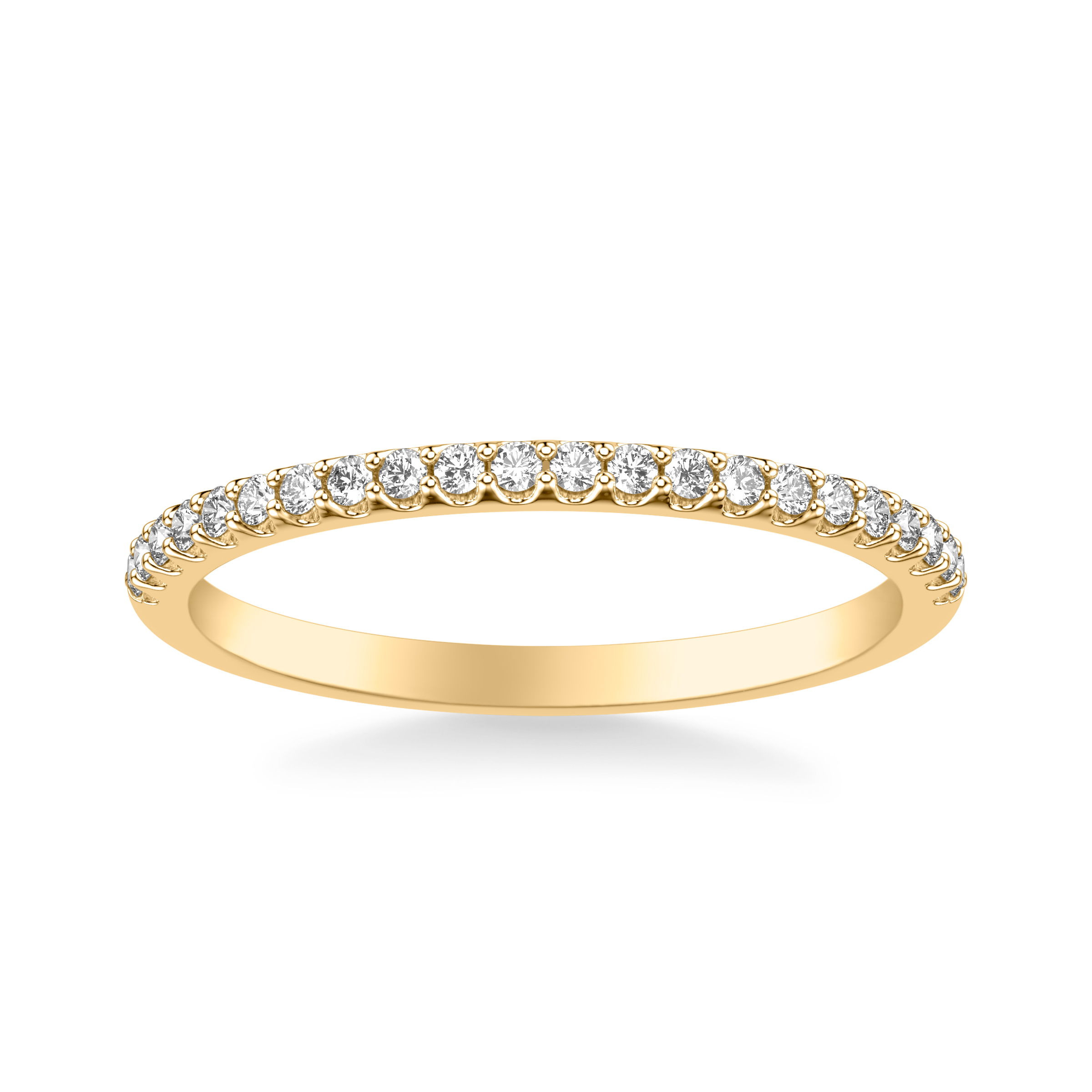 18K Yellow Gold Elliott Pavé Diamond Band