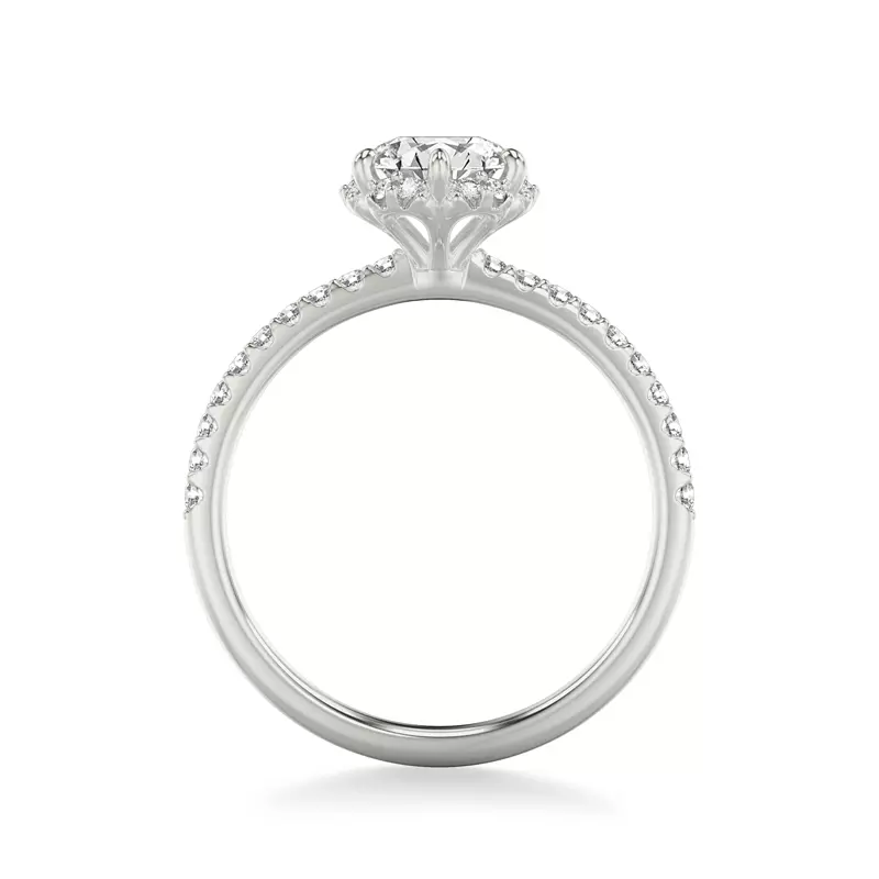 Platinum Elliott Diamond Halo Engagement Ring