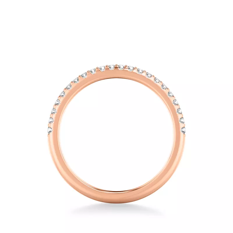 14K Rose Gold Tiana Half Way Diamond Band